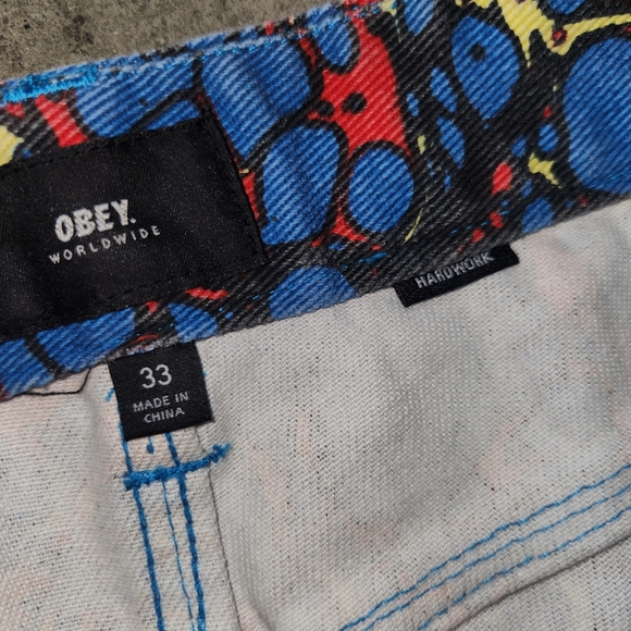 Obey Graphic Denim Pants 👖 - Picture 7 of 11